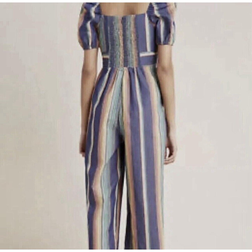 New Anthropologie Lauren Puff-Sleeved Jumpsuit by Ali & Jay  SIZE M - Picture 2 of 9